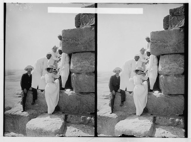 Tourists ascending the Great Pyramid Photo Credit 