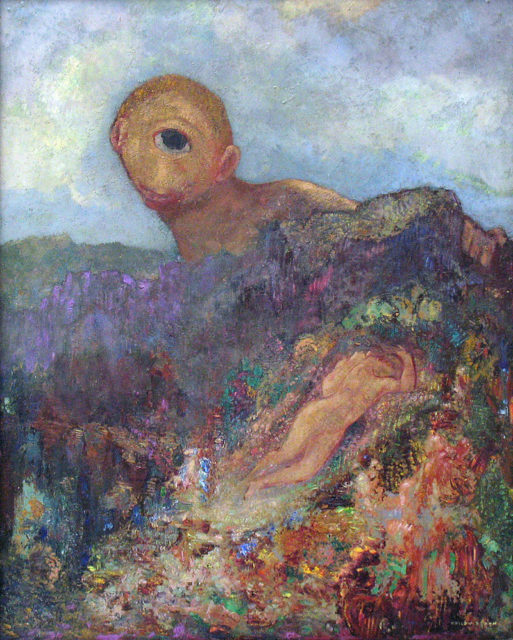 The Cyclops, gouache and oil by Odilon Redon, undated