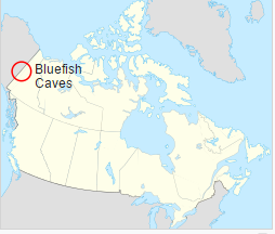 Bluefish Caves location in Canada Photo Credit