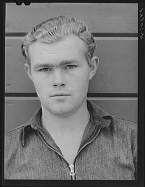 Migrant field worker. Tulare migrant camp. Visalia, California