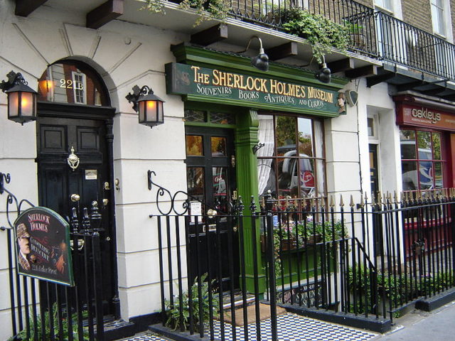 The Sherlock Holmes Museum at 221B Baker Street, London
