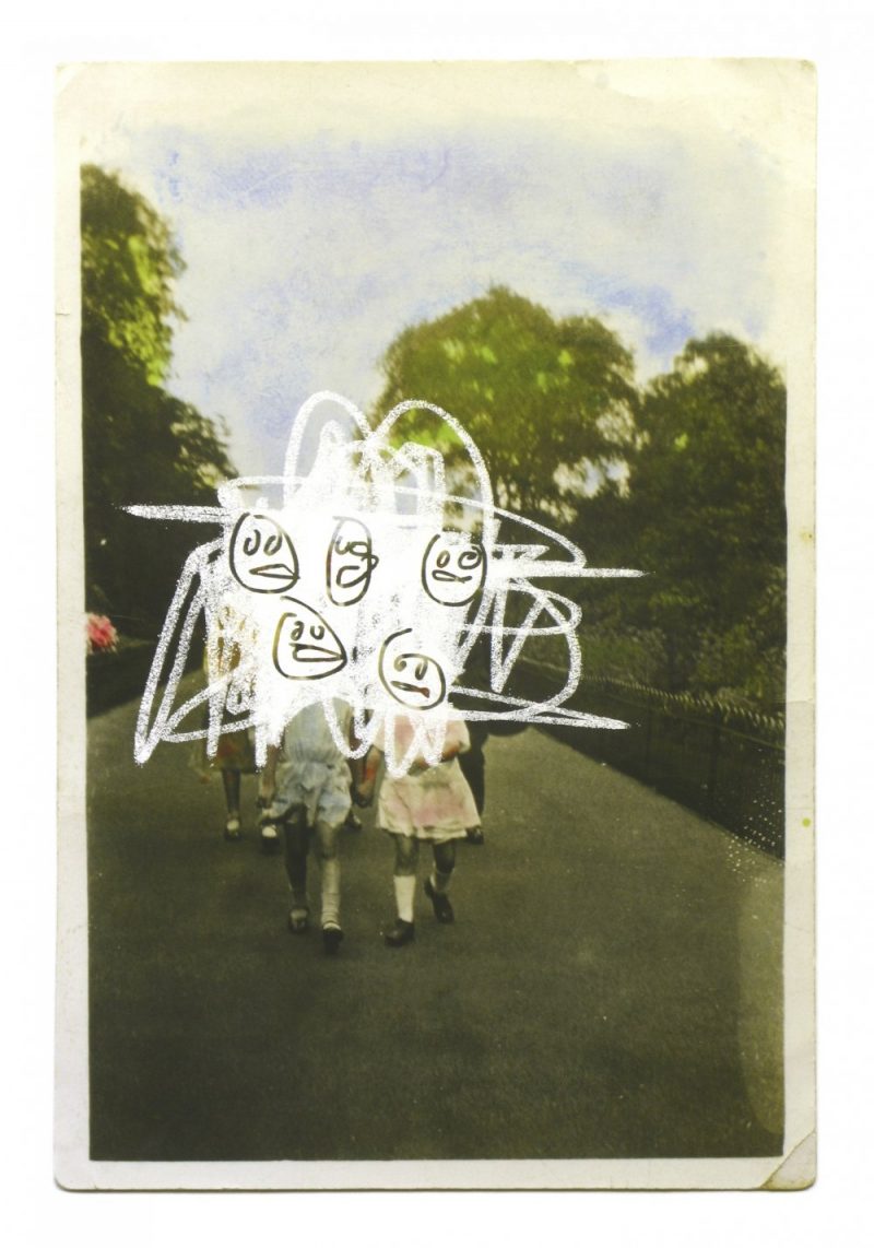 ‘Family Outing’, 2014. Acrylic on giclee print. Photo Credit