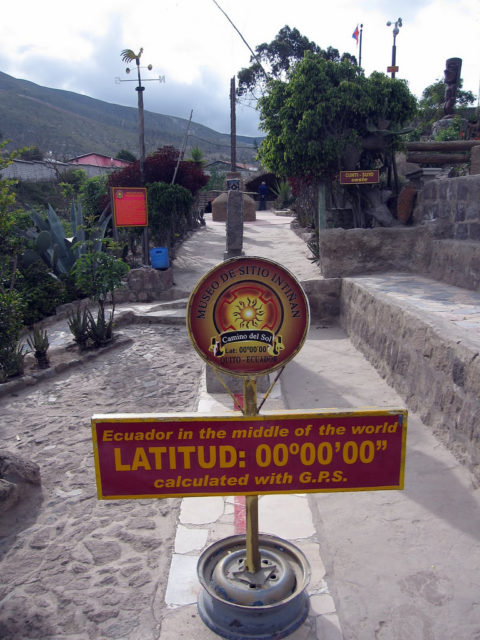 The actual site is at a much earlier indigenous religious site in the mountains in the background, left by a culture with advanced skill in astronomy. Photo credit