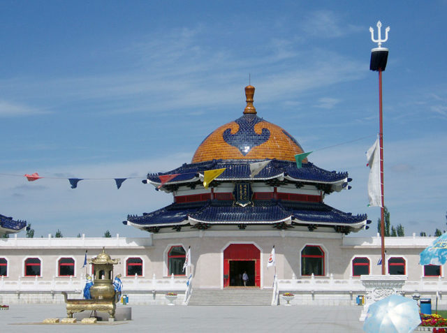 The Genghis Khan Mausoleum in the town of Ejin Horo Qi, Inner Mongolia, China. Photo Credit