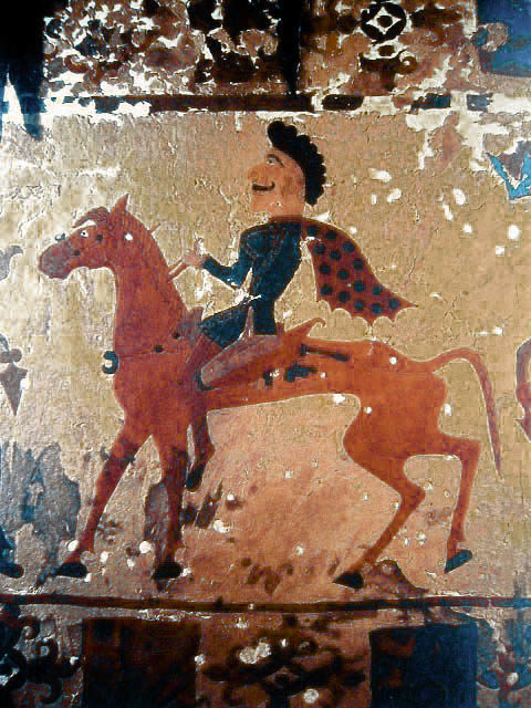 Horseman, Pazyryk felt artifact, c.300 BC.