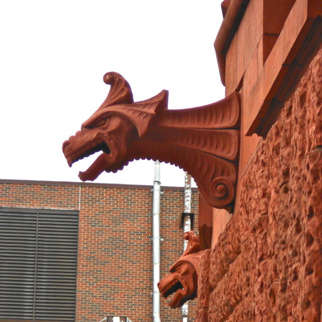 Gargoyles on the library. Photo Credit