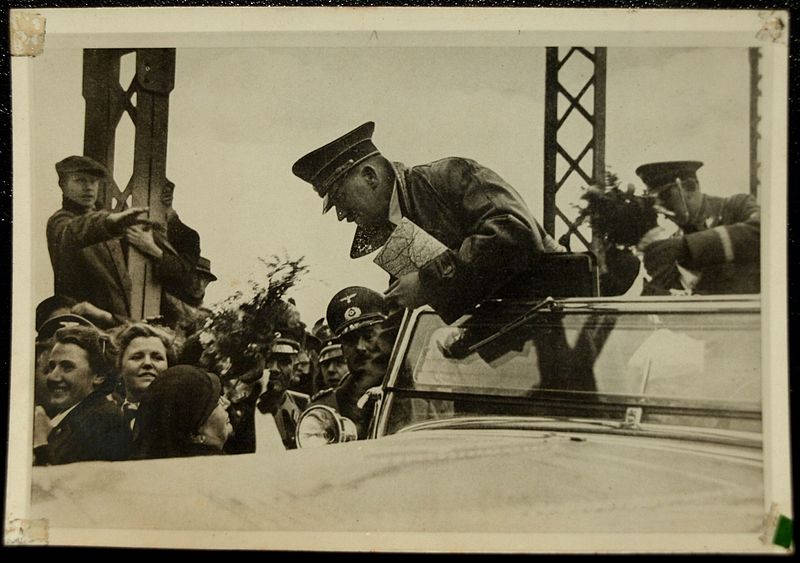 “In Austria 1938” Hitler crosses the border into Austria in March 1938  Photo Credit