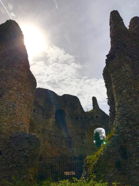 Sunbeam falls at the Odiham ruins