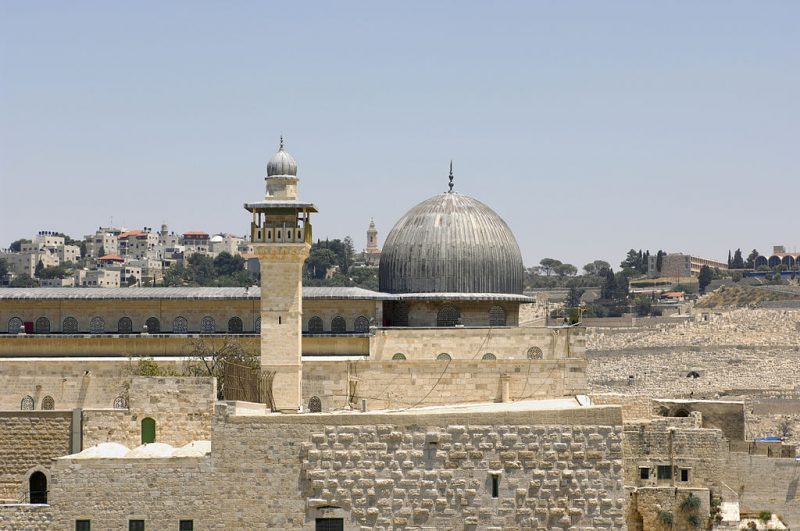 The al-Aqsa Mosque, where Muslims believe Muhammad ascended to heaven. Photo Credit