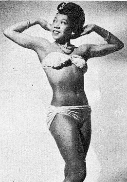 Lavinia Williams in 1955 (July 2nd, 1916 – July 19th, 1989), dancer and dance educator who founded national schools of dance in several Caribbean countries