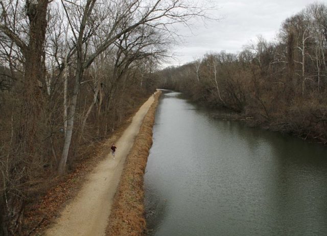 The Chesapeake & Ohio Canal from Chain Bridge at the base of the Palisades  Photo Credit