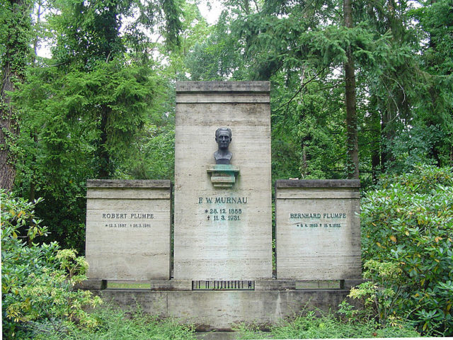 Grave and bust of F.W. Murnau designed by Ludwig Manzel in Stahnsdorf Southwestern Cemetery Photo Credit