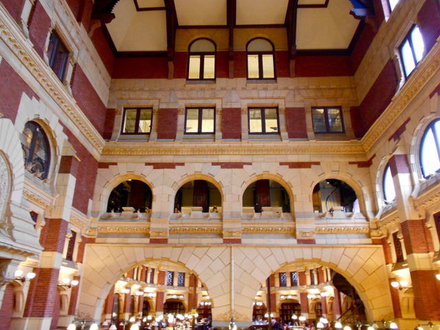 The 4-story Main Reading Room. Photo Credit