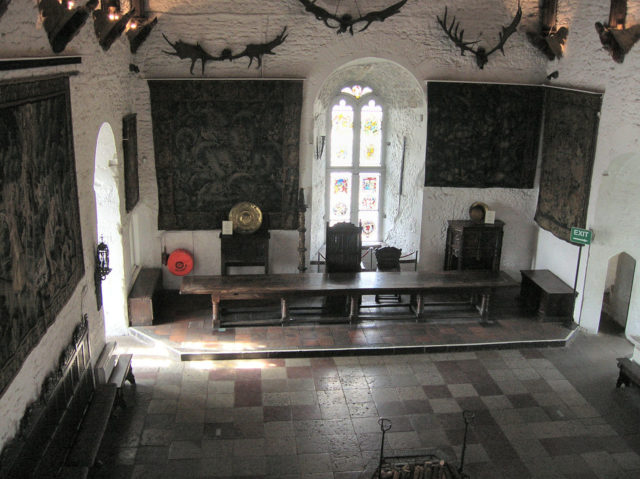 The Great Hall of the castle. Photo Credit