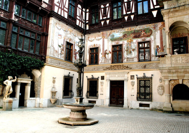 The courtyard of the castle  Photo Credit