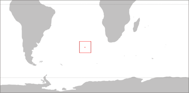 Wondering where on Earth that could possibly be? Here, you can see the dot in the South Atlantic Ocean indicating where the remote archipelago sits.