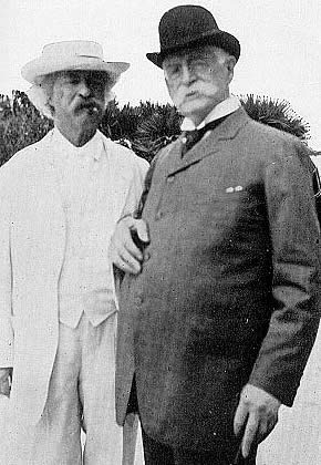 Mark Twain and the Standard Oil magnate, Henry Rogers, were good friends. It is important to mention that Mark Twain introduced Ida Tarbell to Rogers. (photo c. 1908, a year before Rogers’ death)