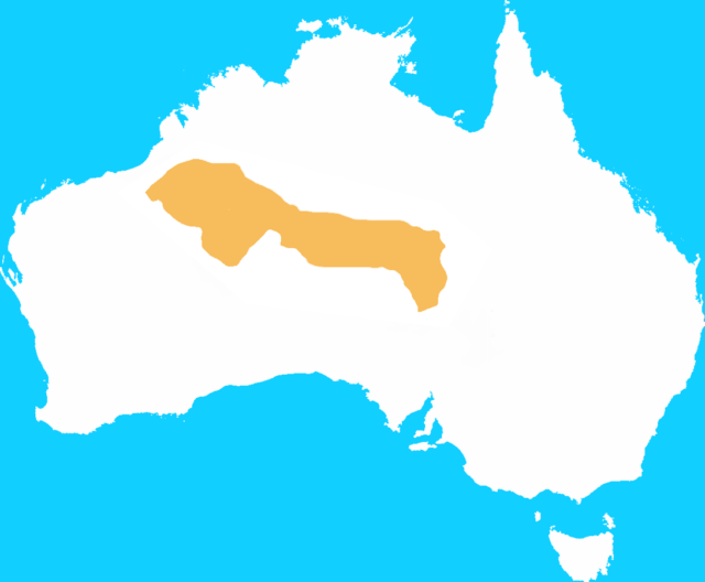 Historic lesser bilby range is marked in orange on this map  photo credit