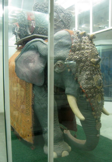 Armor and weapons exhibit in the National Museum, New Delhi, India. Photo Credit