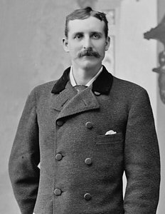 Portrait of Robert Emmet Odlum, the first man to jump off the Brooklyn Bridge.