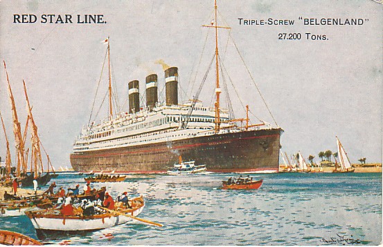 After the war, Jessop served on the Red Star Line Belgenland.