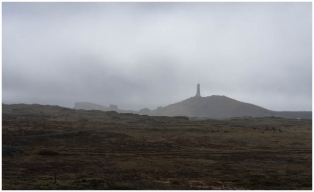 Nightmarish view of Gunnuhver geothermal fields with Reykjanesviti – Iceland’s oldest lighthouse giving a special feeling to this god forsaken land. Photo Credit