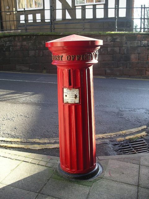 1856 type PB1/viii at the West Gate, Warwick, Warwickshire, England