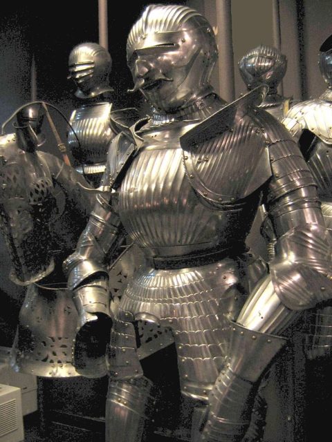 Maximillian armor with a grotesque mask. Photo Credit