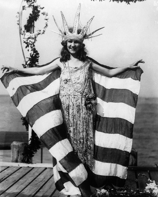 A photo of the first Miss America winner, Margaret Gorman. This was the official photo of her as the winner.