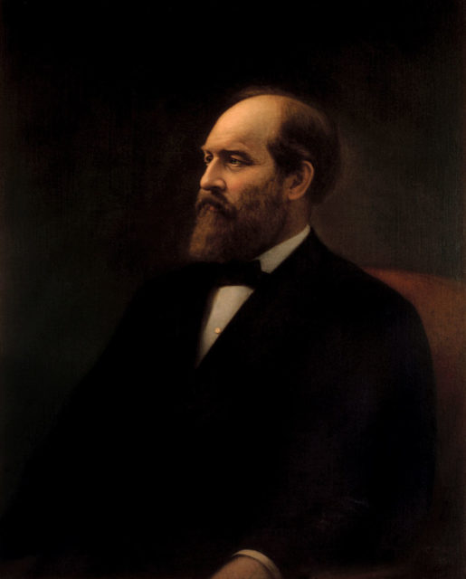 Official White House portrait of James Garfield