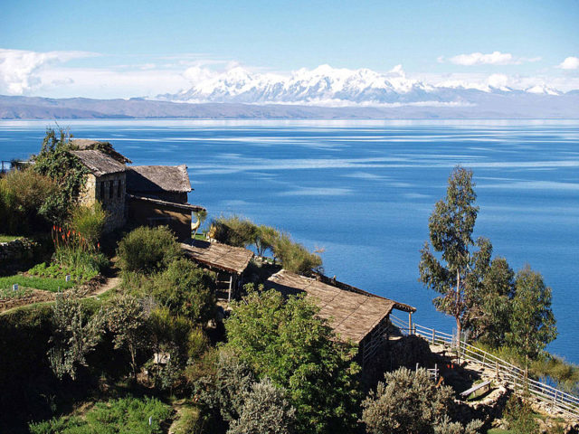 View of the lake from the lake’s Isla del Sol. Photo credit