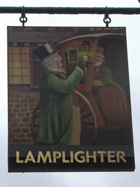 Lamplighter pub sign in Stratford-upon-Avon, England Photo Credit