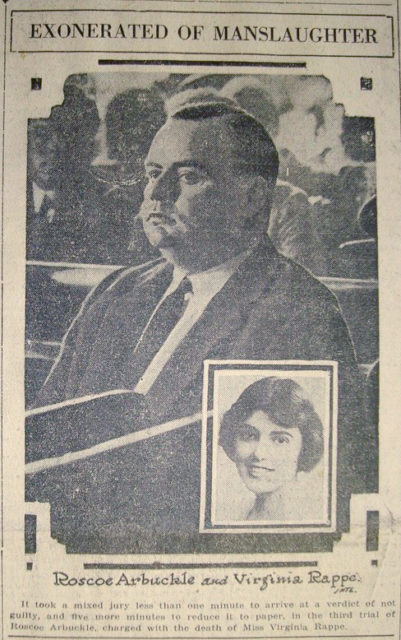 Newspaper report of the six-minute not guilty verdict, 1922.