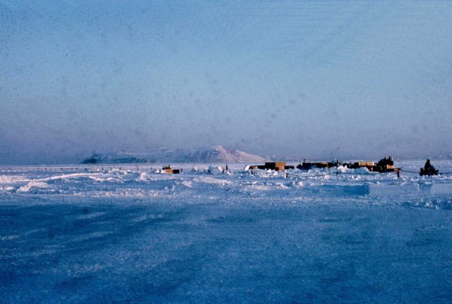 Photo of Camp Hunziker which was set up at the accident site as part of the subsequent clean-up program called “Crested Ice” and initiated by US and Danish officials