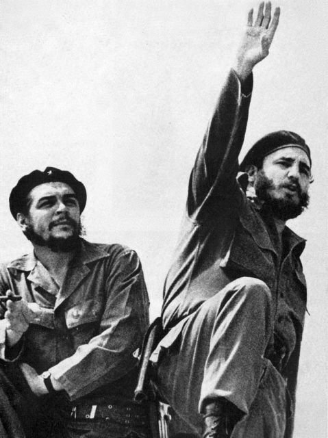 Che Guevara (left) and Castro, photographed by Alberto Korda in 1961