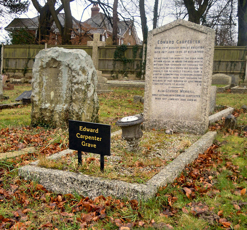 The grave of Edward Carpenter and George Merrill at the Mount Cemetery. Photo Credit