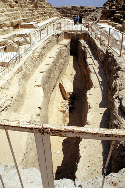 Solar Boat pit at the Giza Pyramids Plateau, photo credit