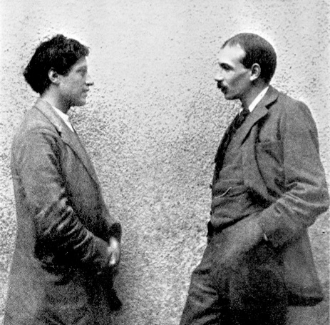 Painter Duncan Grant (left) with Keynes. Photo Credit
