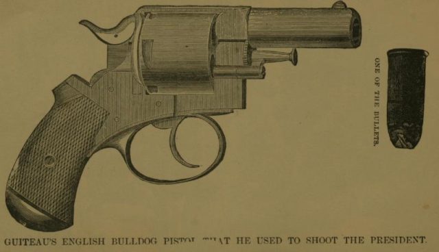 Contemporary illustration of Guiteau’s pistol
