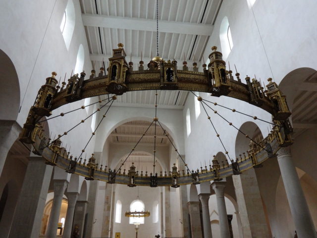 It’s an 11th century Romanesque wheel chandelier  Photo Credit