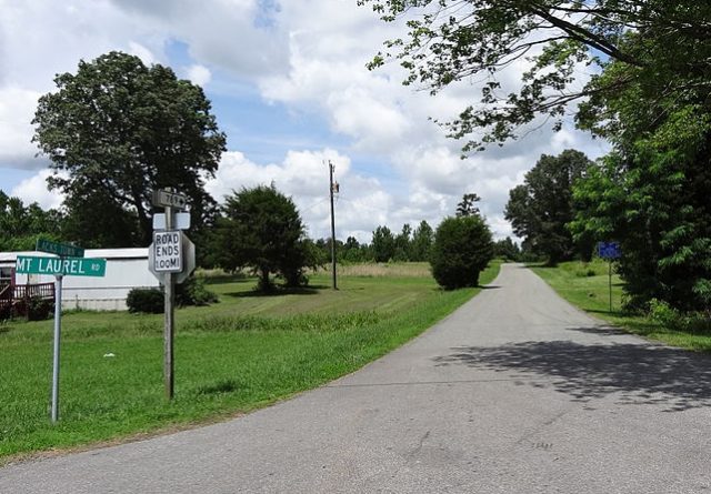 Lacks Town Road in Clover, Virginia, near the place where Lacks grew up and is buried / Photo credit