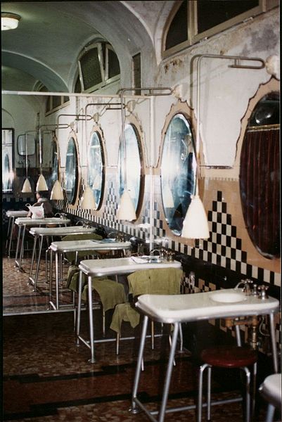 Manicure shop in Albergo Diurno Venezia in Milan 1996  Photo Credit