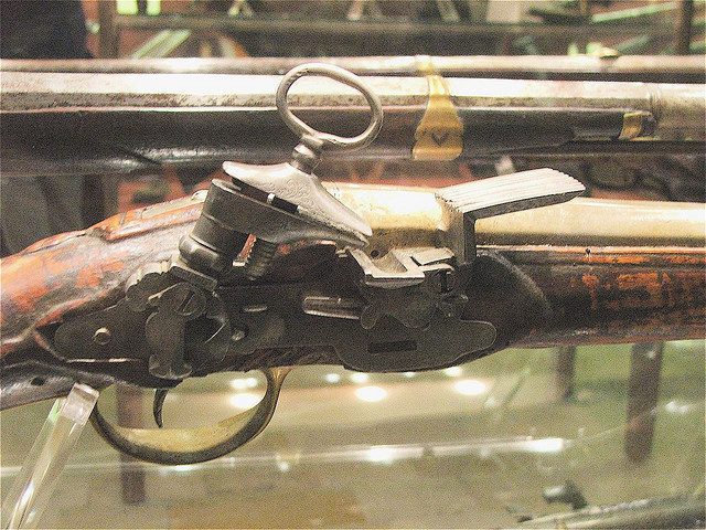 Muskets use a trigger mechanism, called a flintlock, that was developed in the mid-1500s  Photo Credit