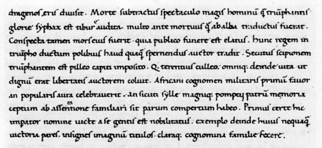 A sample of Poggio’s handwriting