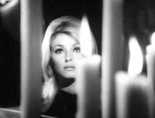 Cropped screenshot of Sharon Tate from the trailer for the film Eye of the Devil