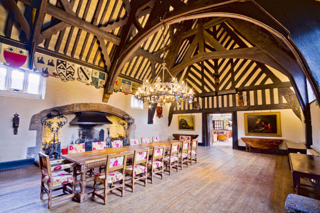 The Great Hall inside Samlesbury Hall  Photo Credit