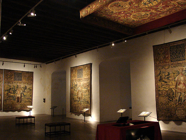 The Little Hall with three of the seven tapestries Photo credit