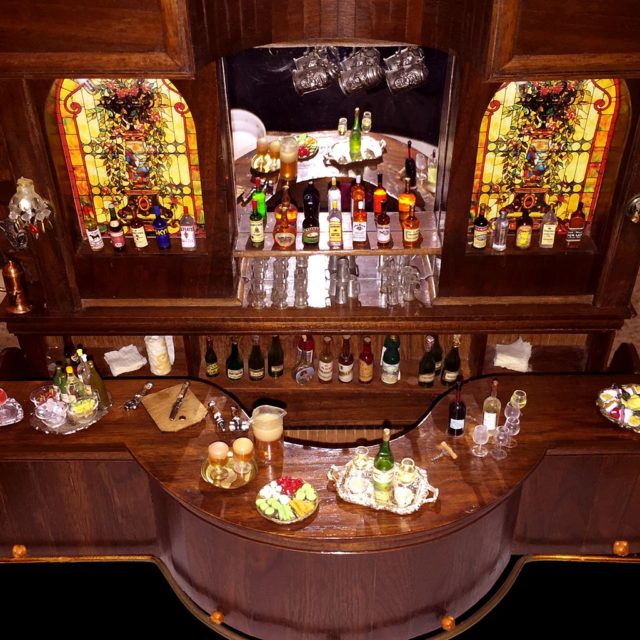 The bar with many kinds of liquor. Photo Credit