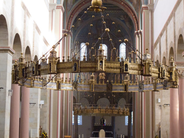 The chandelier in St. Godehard in 2011  Photo Credit