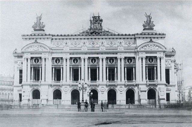 The facade of the opera house in 1867